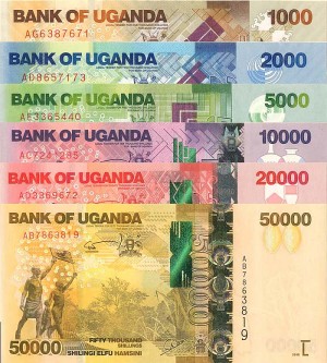 Uganda Set of 6 Notes